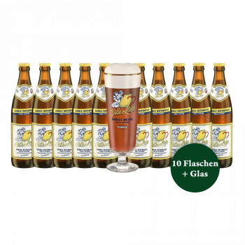 Kuchlbauer Genießerbox Süße Liebe 10x 0,5 ltr. plus Glas