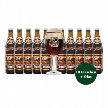 Kuchlbauer Genießerbox Abensberger dunkel 10x 0,5 ltr. plus Glas