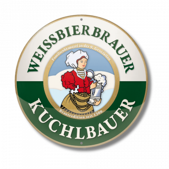 Kuchlbauer Blechschild Logo rund - Stück 