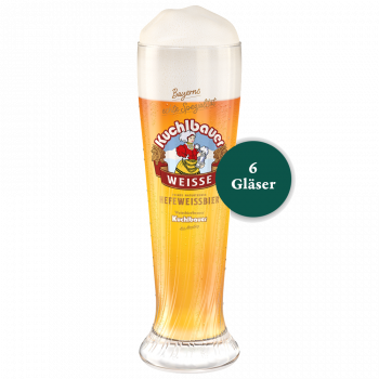 Kuchlbauer Weissbierglas 0,5 ltr. - Karton Gläser 6 Stk.