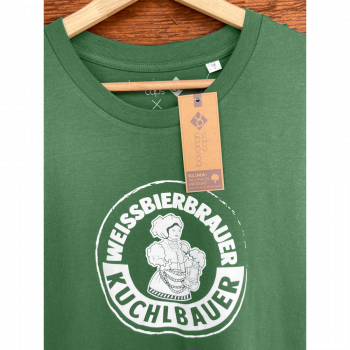 Kuchlbauer T-Shirt grün Logo groß - Stück in L
