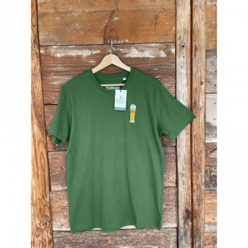Kuchlbauer T-Shirt grün Stick Weisse - Stück in XXL