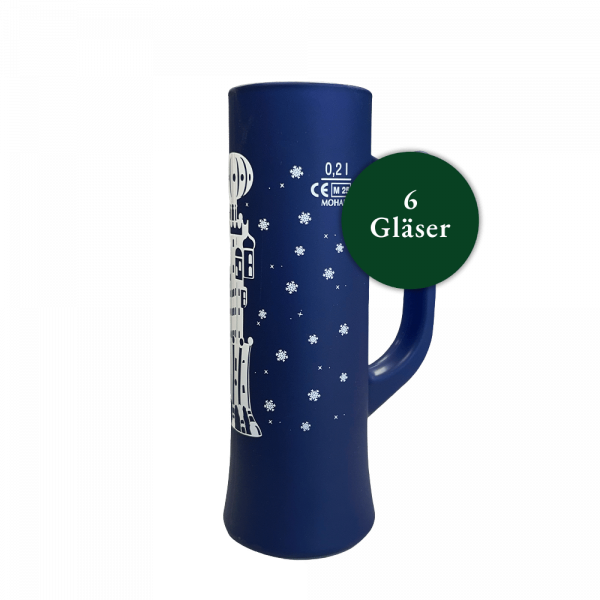 Kuchlbauer Turmweihnachtsglas 0,2 ltr. - Karton Gläser 6 Stk.